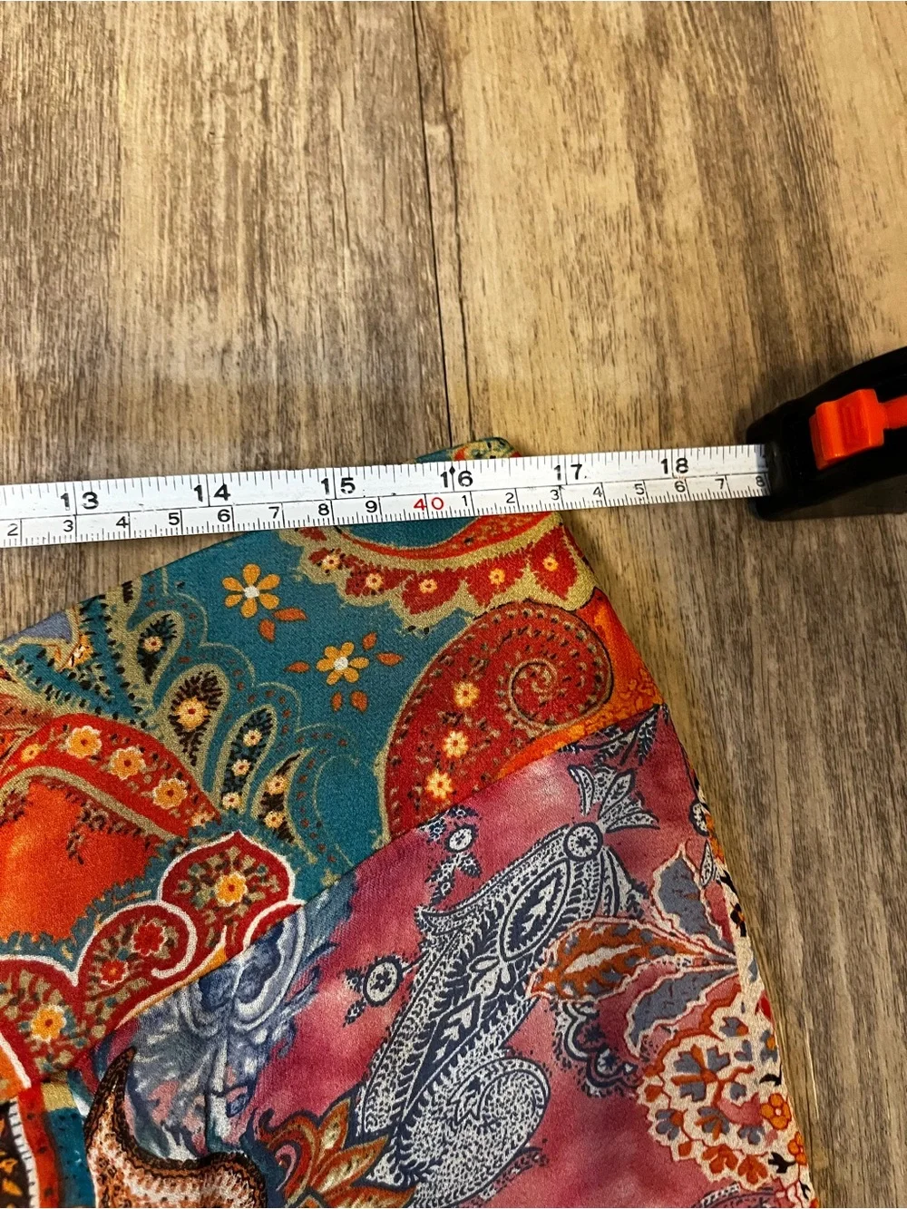 Lauren Ralph Lauren Orange Paisley Silk Chiffon Skirt Women’s Size 14